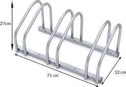 Monzana Fietsenstandaard – Voor 3 Fietsen 71x32x27cm - Zilver -Fietsenwinkel 1200x829 3