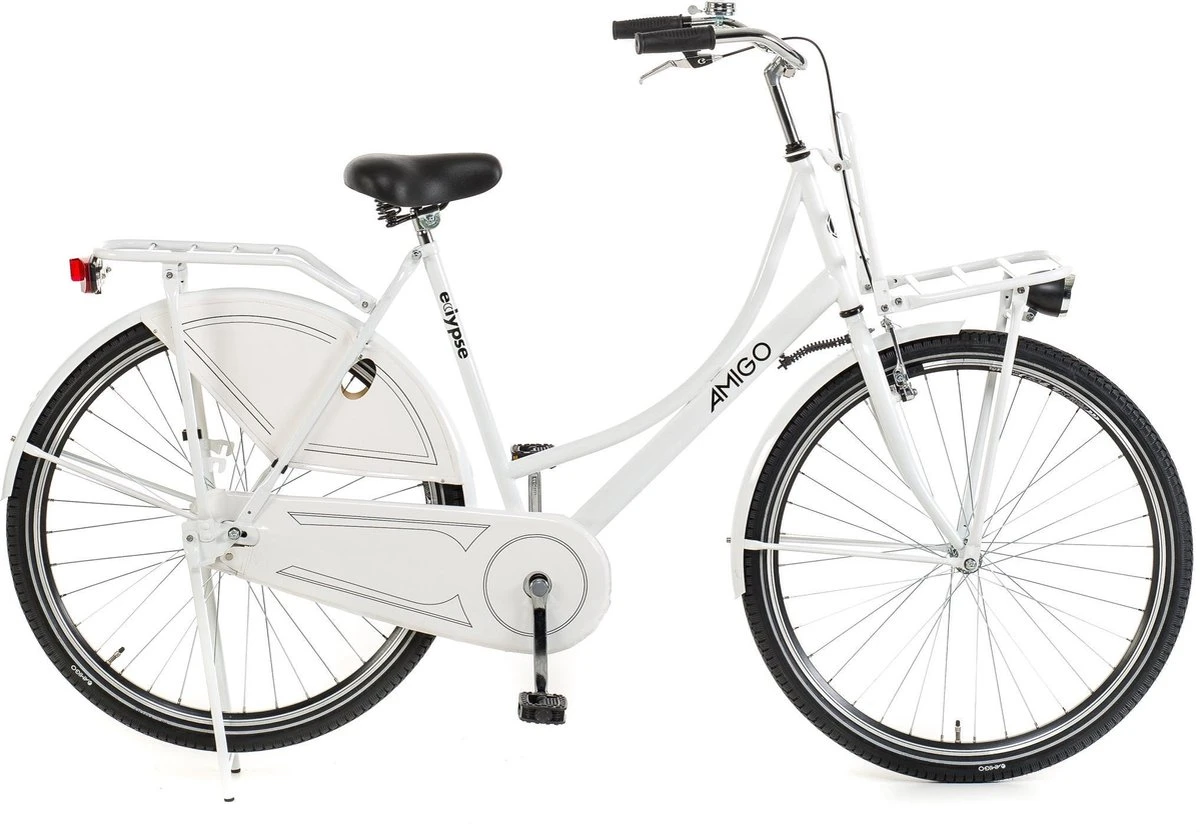 Amigo Eclypse Transportfiets 28 Inch - Omafiets Met Voordrager - Wit 3 Amigo Eclypse Transportfiets 28 Inch - Omafiets Met Voordrager - Wit
