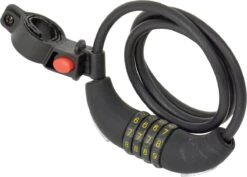 Dresco Kabelslot 120/8 Code - Spiraal/cijferslot - 120cm - Rond 8mm - Met Steun - Zwart -Fietsenwinkel 1200x859