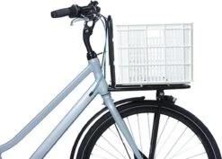 Basil Fietskrat L - Groot - 40 Liter - Wit -Fietsenwinkel 1200x861