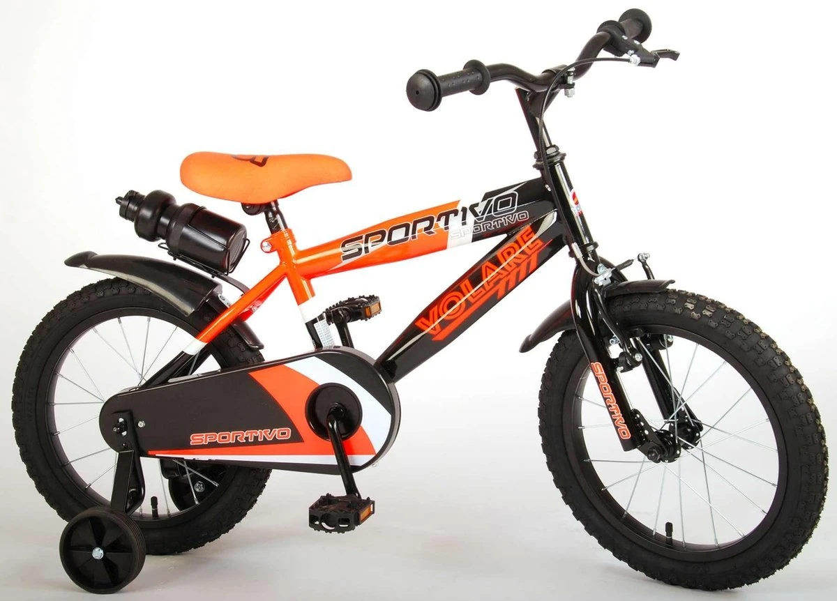 Volare Sportivo Kinderfiets - Jongens - 16 Inch - Neon Oranje Zwart - 95% Afgemonteerd 11 Volare Sportivo Kinderfiets - Jongens - 16 Inch - Neon Oranje Zwart - 95% Afgemonteerd - Image 9