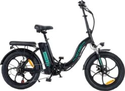 Hitway BK6 Elektrische Fiets | Opvouwbare E-bike | 20 Inch Fat Tire | 350W Motor | 10Ah | Zwart/Groen -Fietsenwinkel 1200x878 5