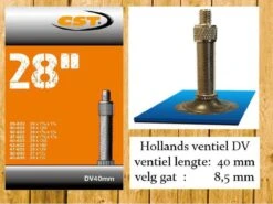 CST | Binnenband Fiets | Hollands Ventiel | 28 Inch | Normaal Ventiel | 40 Mm - 28 X 1 3/8 - 1 1/8 - 1 1/2 - 150 | 37-622 | -Fietsenwinkel 1200x899 3