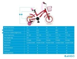 Amigo Flower Meisjesfiets - Kinderfiets 16 Inch - Paars -Fietsenwinkel 1200x920 4