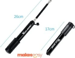 Fietspomp Racefiets | Mini Fietspomp | Met Flexible Slang | 8 Bar | Zwart -Fietsenwinkel 1200x927 1