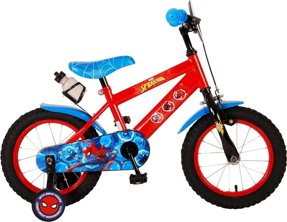 Volare Ultimate Spider-Man Kinderfiets - Jongens - 14 Inch - Rood/Blauw 3 Volare Ultimate Spider-Man Kinderfiets - Jongens - 14 Inch - Rood/Blauw
