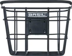 Basil Bremen Alu KF Fietsmand - Voor - Aluminium - Matzwart -Fietsenwinkel 1200x935