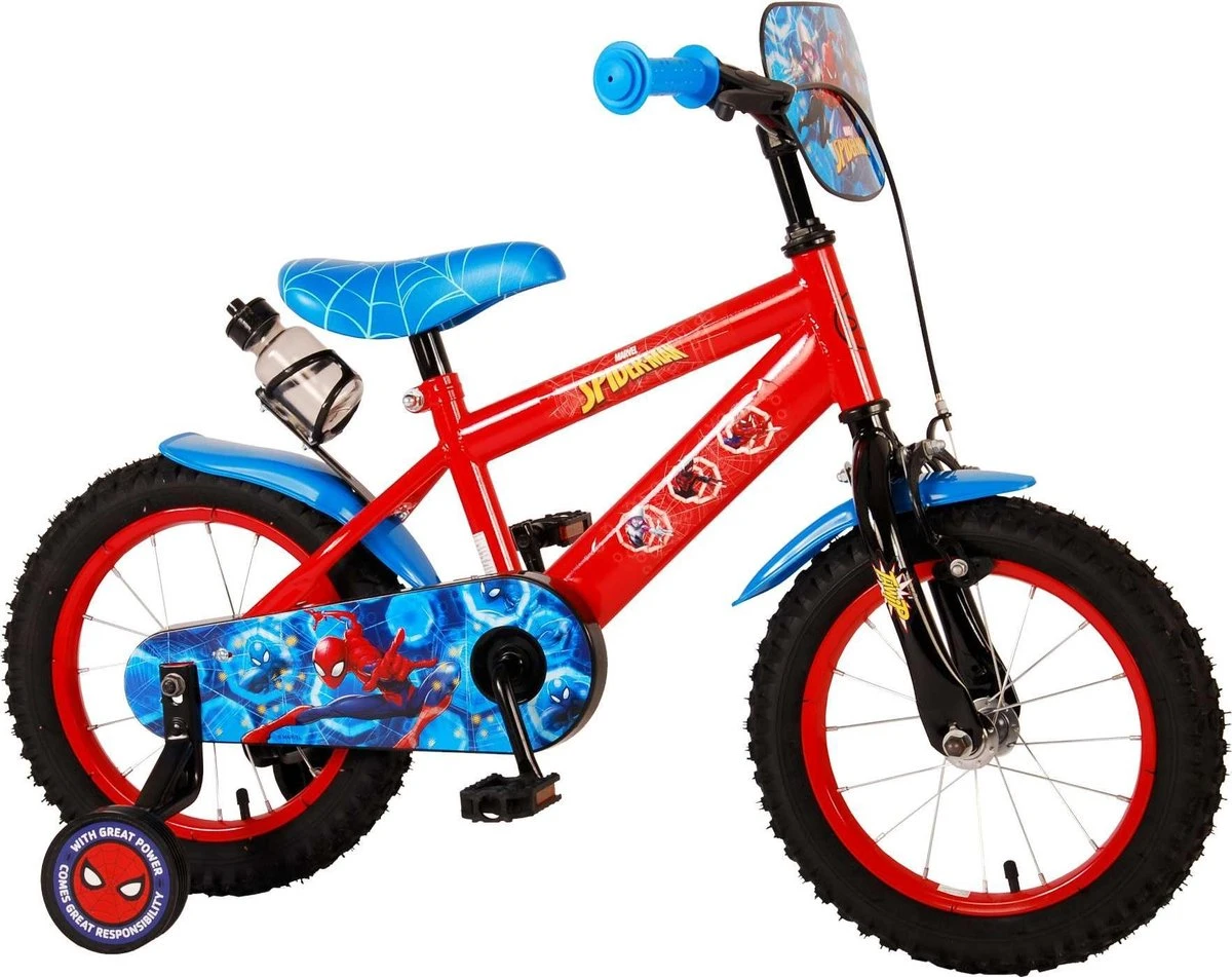 Volare Ultimate Spider-Man Kinderfiets - Jongens - 14 Inch - Rood/Blauw 4 Volare Ultimate Spider-Man Kinderfiets - Jongens - 14 Inch - Rood/Blauw - Image 2