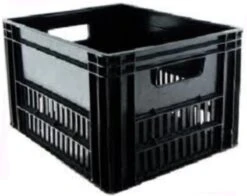 VWP Fietskrat - Kunststof - 40 Liter - Zwart -Fietsenwinkel 1200x954