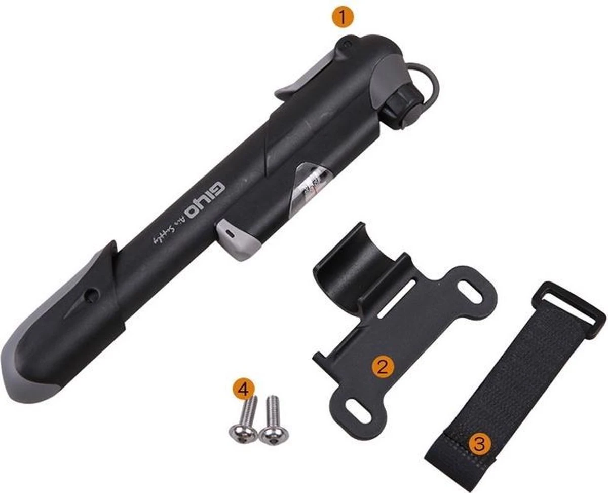 Giyo - Mini Fietspomp - Compact Achter Bidonhouder - Zwart - MTB - Race Fiets - Mountainbike - Hollands Ventiel - Frans Ventiel - Autoventiel 5 Giyo - Mini Fietspomp - Compact Achter Bidonhouder - Zwart - MTB - Race Fiets - Mountainbike - Hollands Ventiel - Frans Ventiel - Autoventiel - Image 3