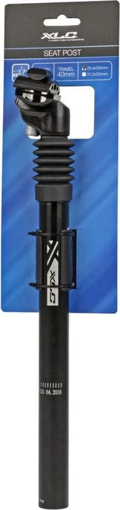 XLC Zadelpen Verend - 25.4 X 350mm - SP-S10 - Zwart Aluminium -Fietsenwinkel 283x1200