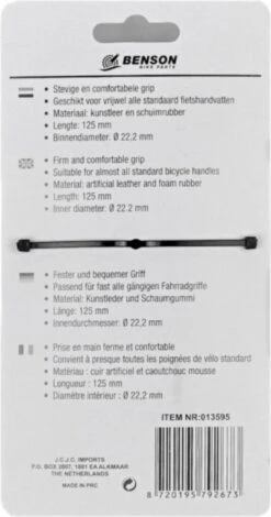 Benson Fietshandvatten Set - Kunstleer - 125 Mm - Cognac Bruin -Fietsenwinkel 631x1200