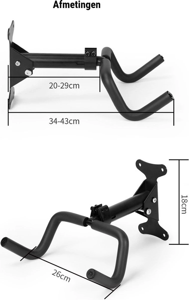 Professioneel Fiets Ophangsysteem - Verstelbaar - Muurbeugel Voor Fietsen - Fietshaak - Ophangbeugel - Fietsbeugel - Fiets Ophangrek 10 Professioneel Fiets Ophangsysteem - Verstelbaar - Muurbeugel Voor Fietsen - Fietshaak - Ophangbeugel - Fietsbeugel - Fiets Ophangrek - Image 8