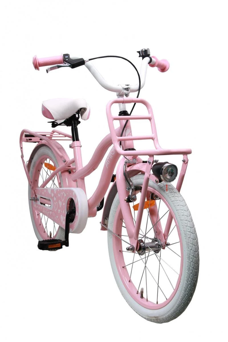 Amigo Lovely - Kinderfiets 18 Inch - Meisjes - Roze 4 Amigo Lovely - Kinderfiets 18 Inch - Meisjes - Roze - Image 2