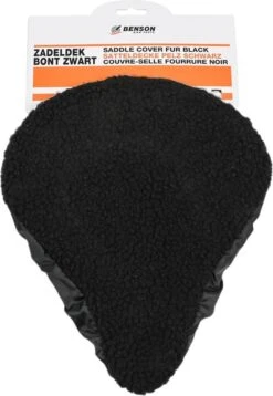 Benson Universele Fiets Zadeldek - Imitatie Schapenvacht - Bont - Zwart -Fietsenwinkel 828x1200 2