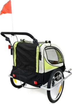 Fietkar - 2 Kinderen - Met Schokbreker - Lime -Fietsenwinkel 833x1200 3