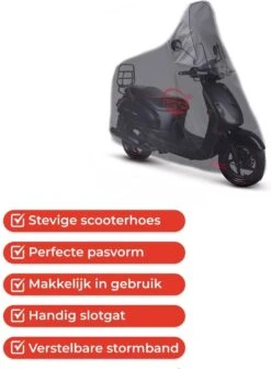 CUHOC Scooterhoes Voor De Sym Fiddle 2 & 3 (Met Hoog Windscherm) Stofvrij / Ademend / Waterdicht Redlabel -Fietsenwinkel 881x1200