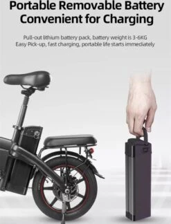 F-Wheel DYU A5 - Elektrische Vouwfiets - E Bike - 14 Inch - 7.5 Ah - 25km/u - Zwart -Fietsenwinkel 916x1200 1