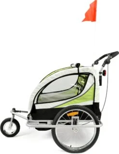 Fietkar - 2 Kinderen - Met Schokbreker - Lime -Fietsenwinkel 933x1200 1