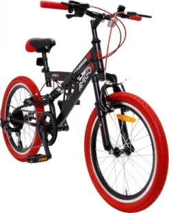 Amigo Fun Ride - Mountainbike 20 Inch - Voor Jongens En Meisjes - Met 7 Versnellingen - Zwart/Rood -Fietsenwinkel 954x1200 2
