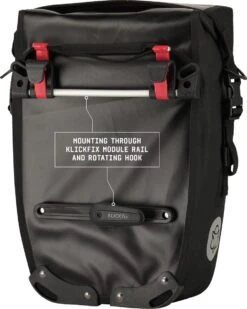 AGU Clean Enkele Fietstas Shelter Medium - Zwart - 17 L - Waterdicht - KLICKfix Module Rail -Fietsenwinkel 959x1200